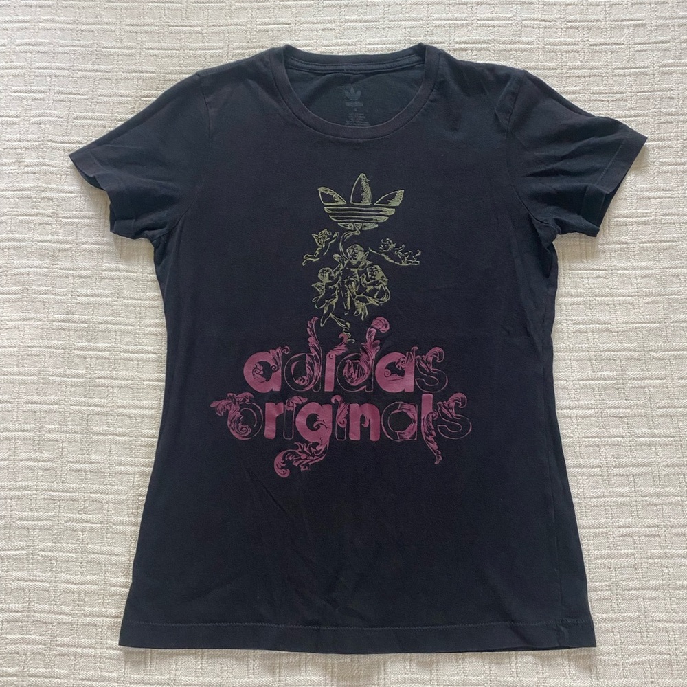 Adidas cherub print t-shirt.